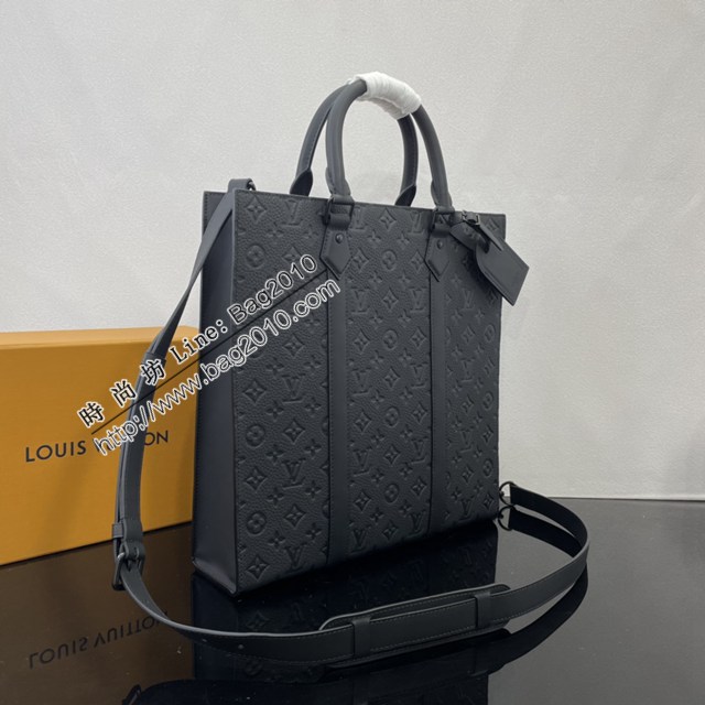 LV路易威登2023专柜新款Monogram压纹Sac Plat手袋 男士手提托特包 M21866 ydh5256